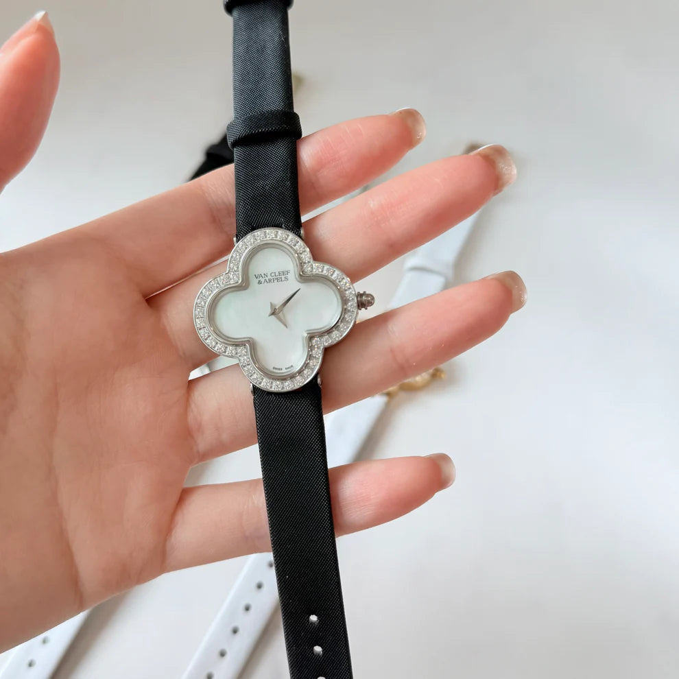 Cleef Crystal Watch – Leather Strap