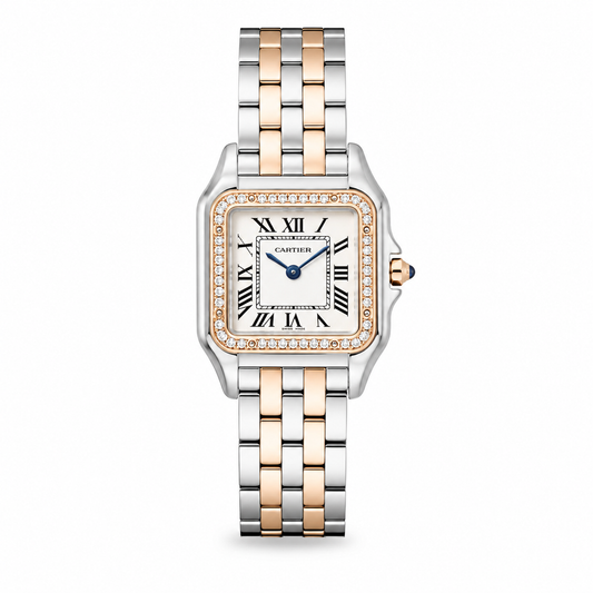 Luxury Square Diamond Bracelet Watch – Two Tone