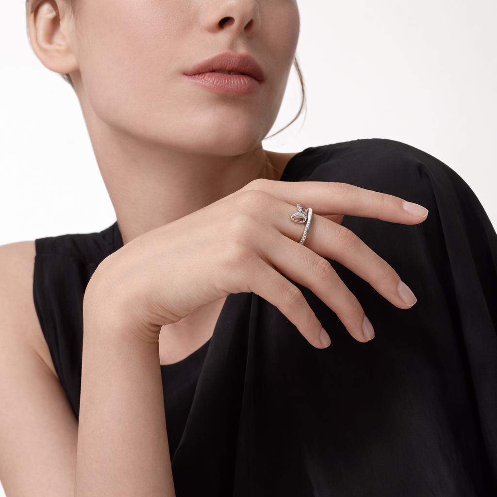 Crystal Nail Wrap Ring