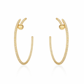 Diamond Nail Hoop Earrings