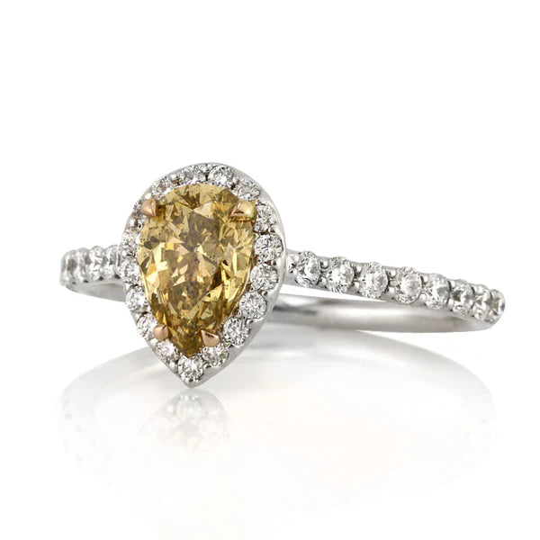 Halo Pear Ring