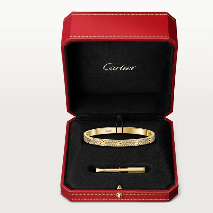Luxury Screw Diamond Bracelet – 18K Gold Plated Bangle