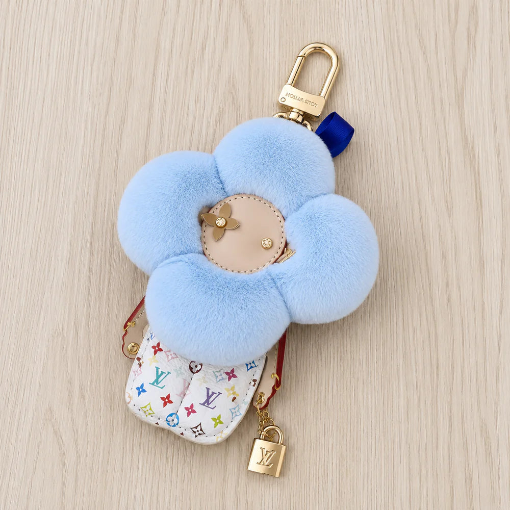 Luxury Plush Flower Bag Charm