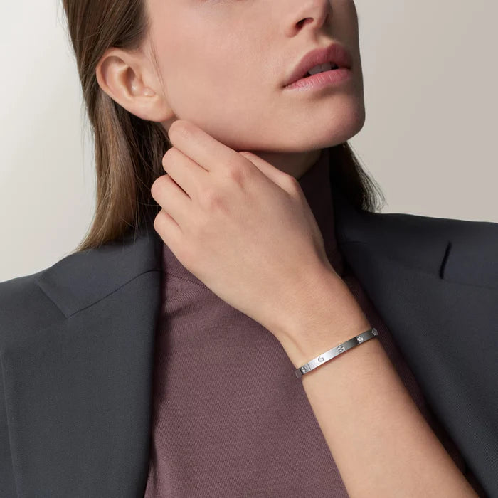 LOVE bracelet, medium model, 4 diamonds