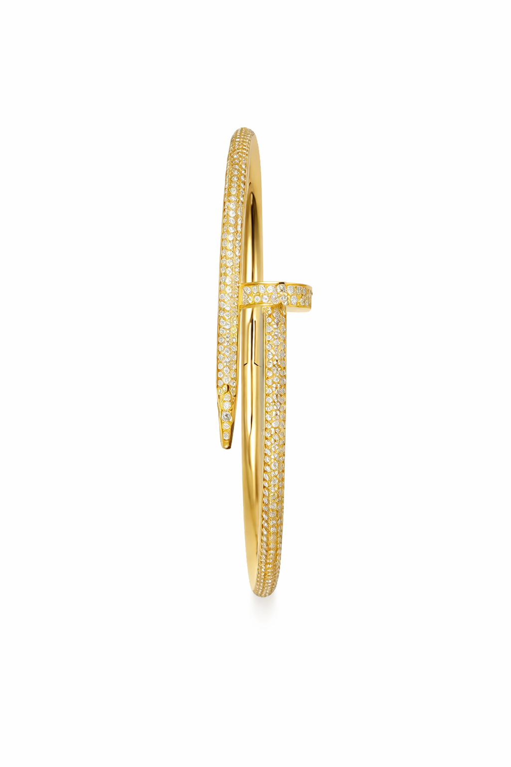 Diamond Nail Bangle Bracelet