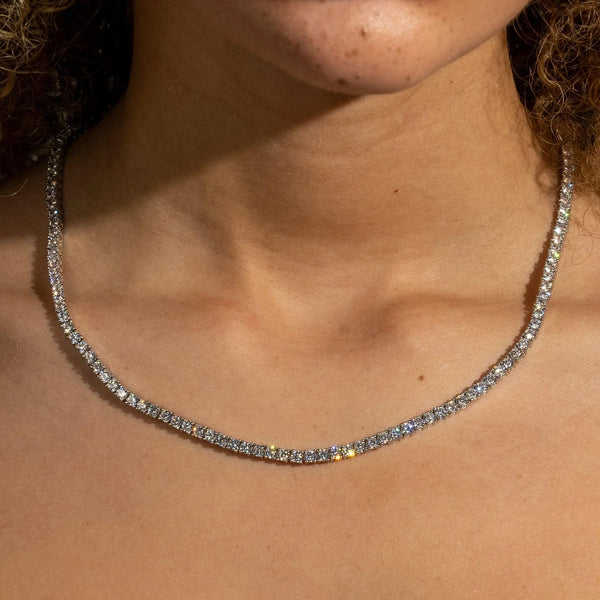 3mm moisannite tennis necklace