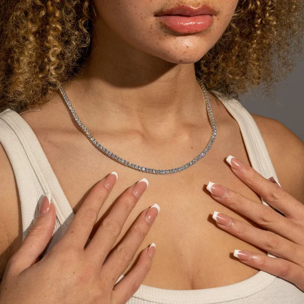 brilliant cut tennis necklace