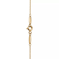 18K Thick Gold Plated Solitaire Diamond Necklace
