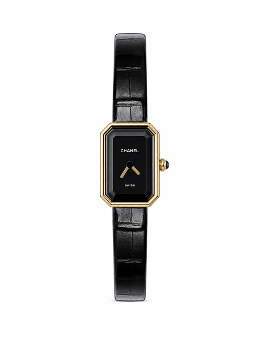 CH Première Ribbon Watch – Black Leather Strap