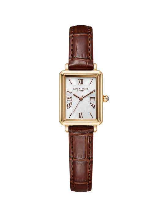 Classic Rectangular Leather Watch