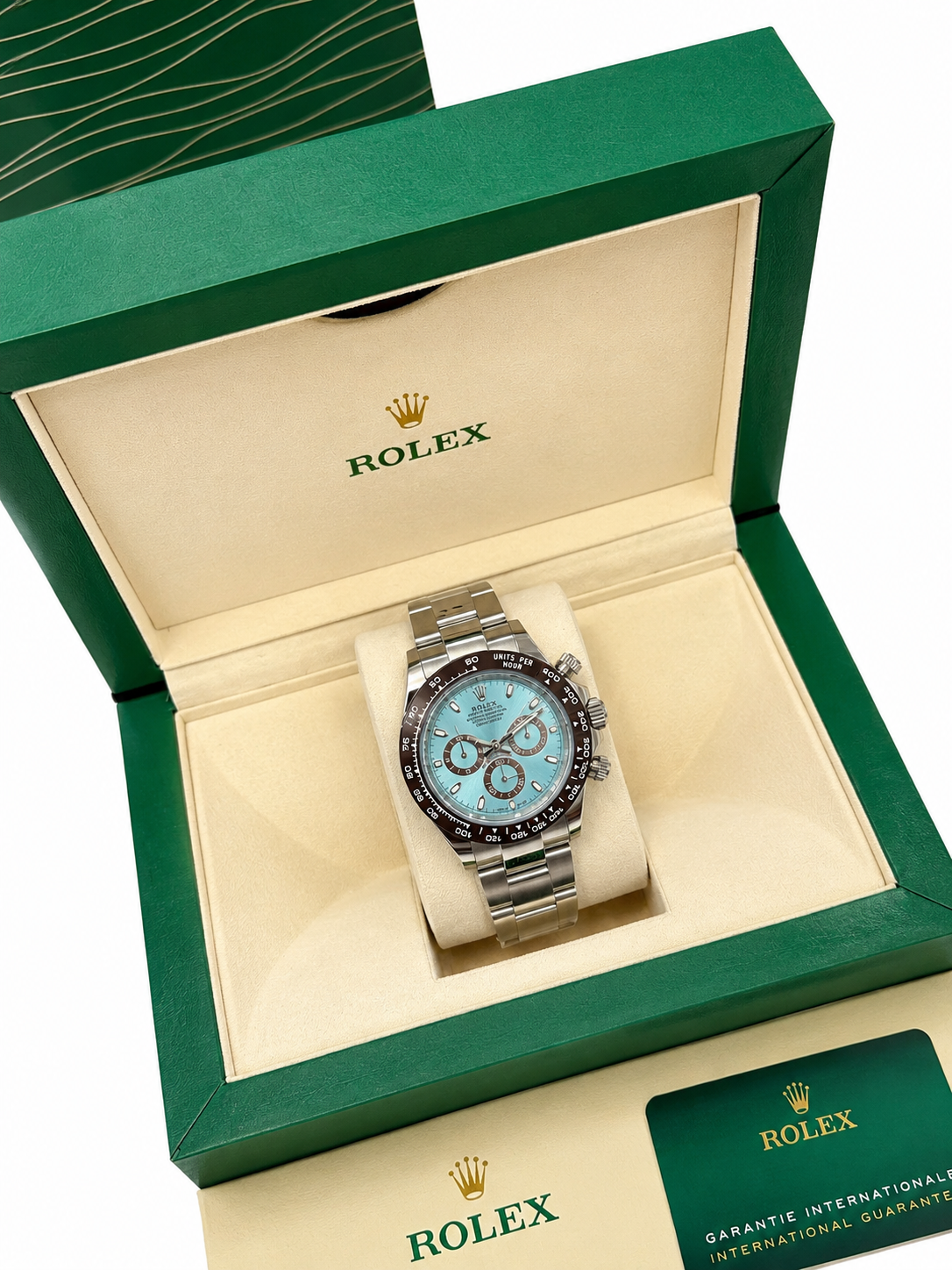 Luxury Ice Blue Chronograph Daytona Watch – Stainless Steel