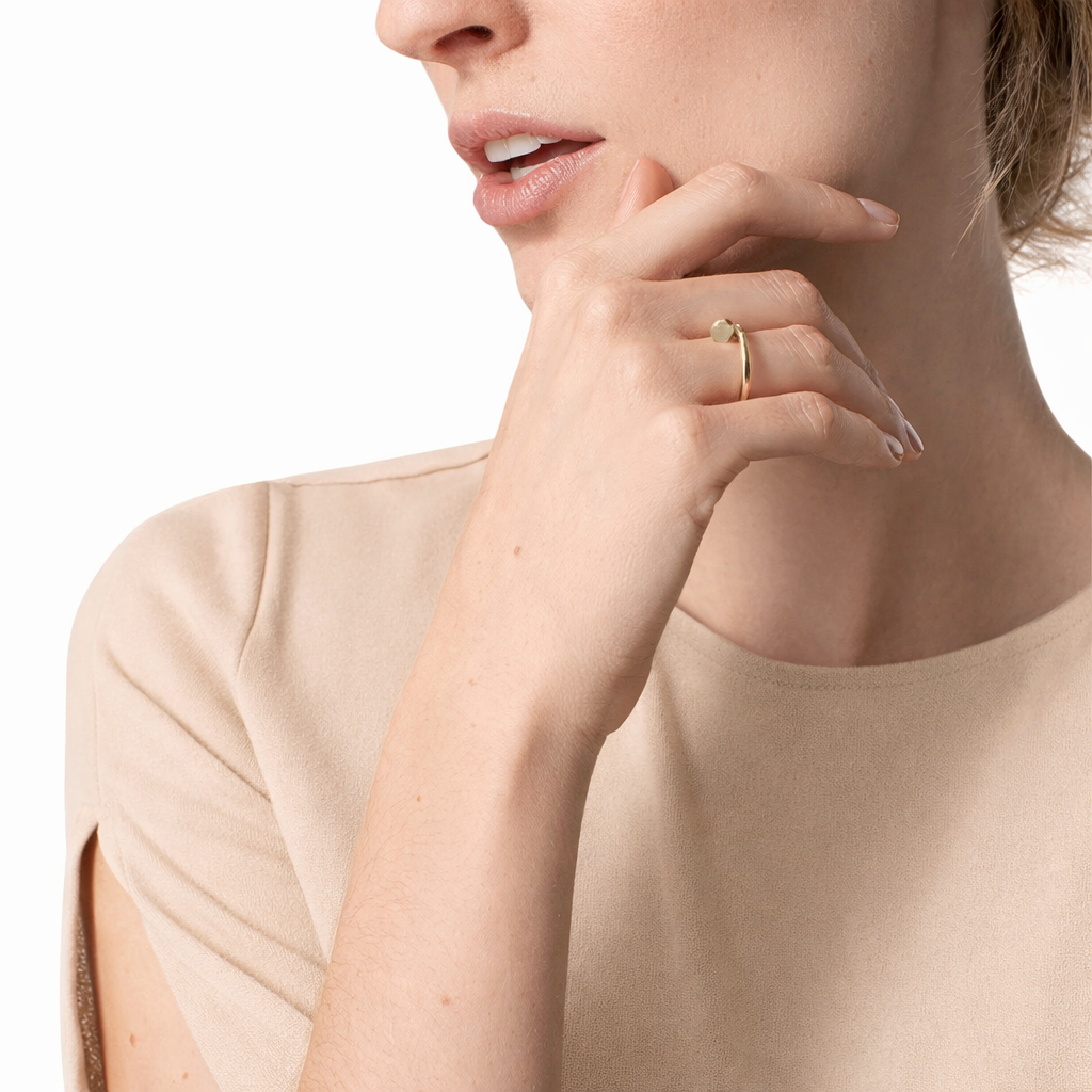 White Gold Nail Ring