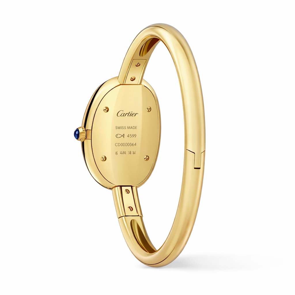 Elegant Oval Gold Bangle Watch – Luxury Paris Style
