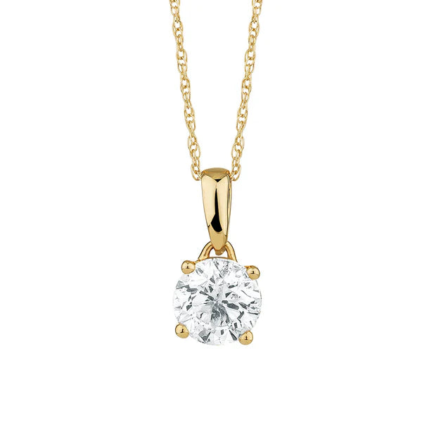 Solitaire Round Brilliant Pendant