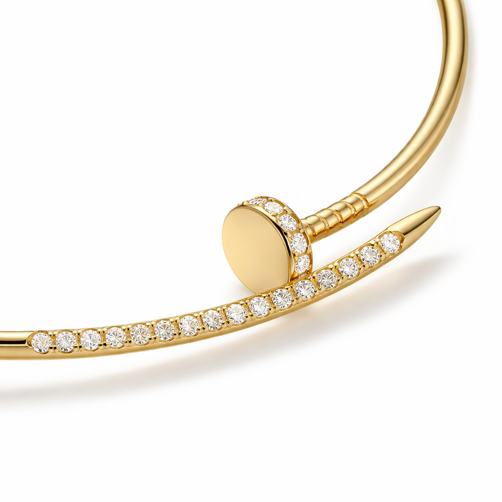 Diamond Nail Gold Choker Necklace