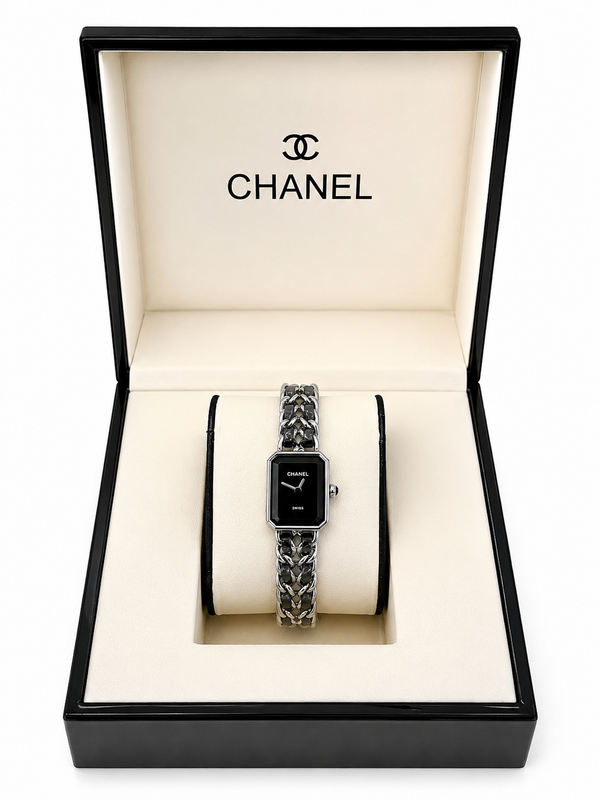 CH Première Ceramic Watch – Black Dial & Chain Bracelet