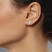 Emerald Cut Studs Earrings