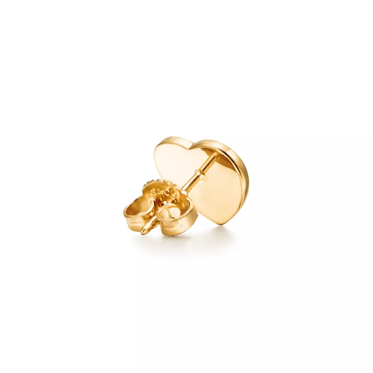 Heart Tag Gold Stud Earrings