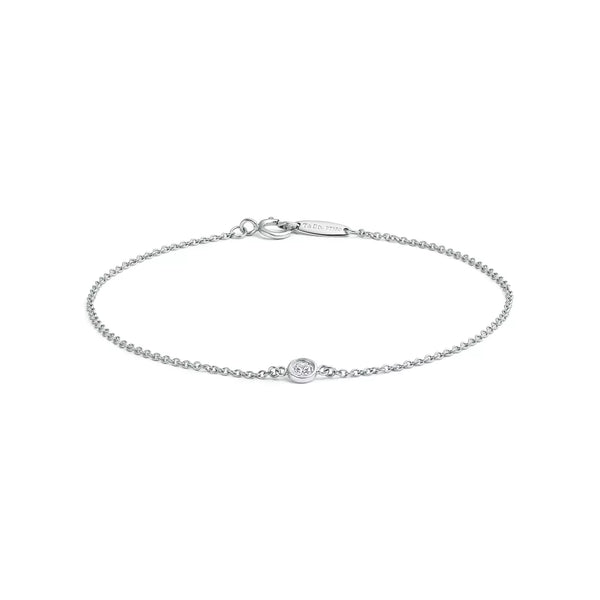 18K Thick Gold Plated Minimal Diamond Bracelet