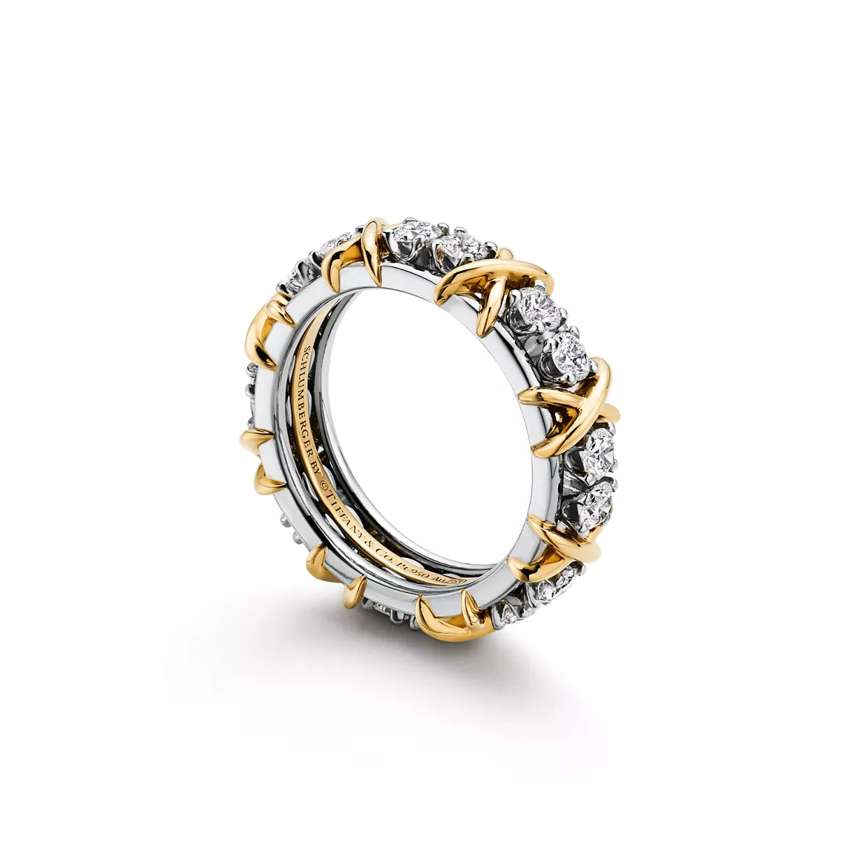 18K Thick Gold Plated Diamond Band Ring