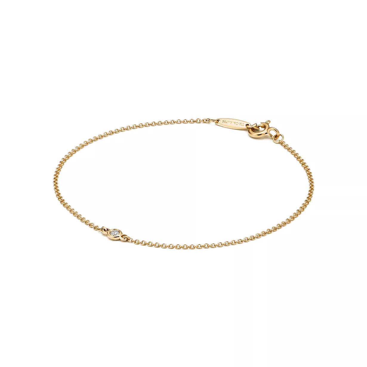 18K Thick Gold Plated Minimal Diamond Bracelet