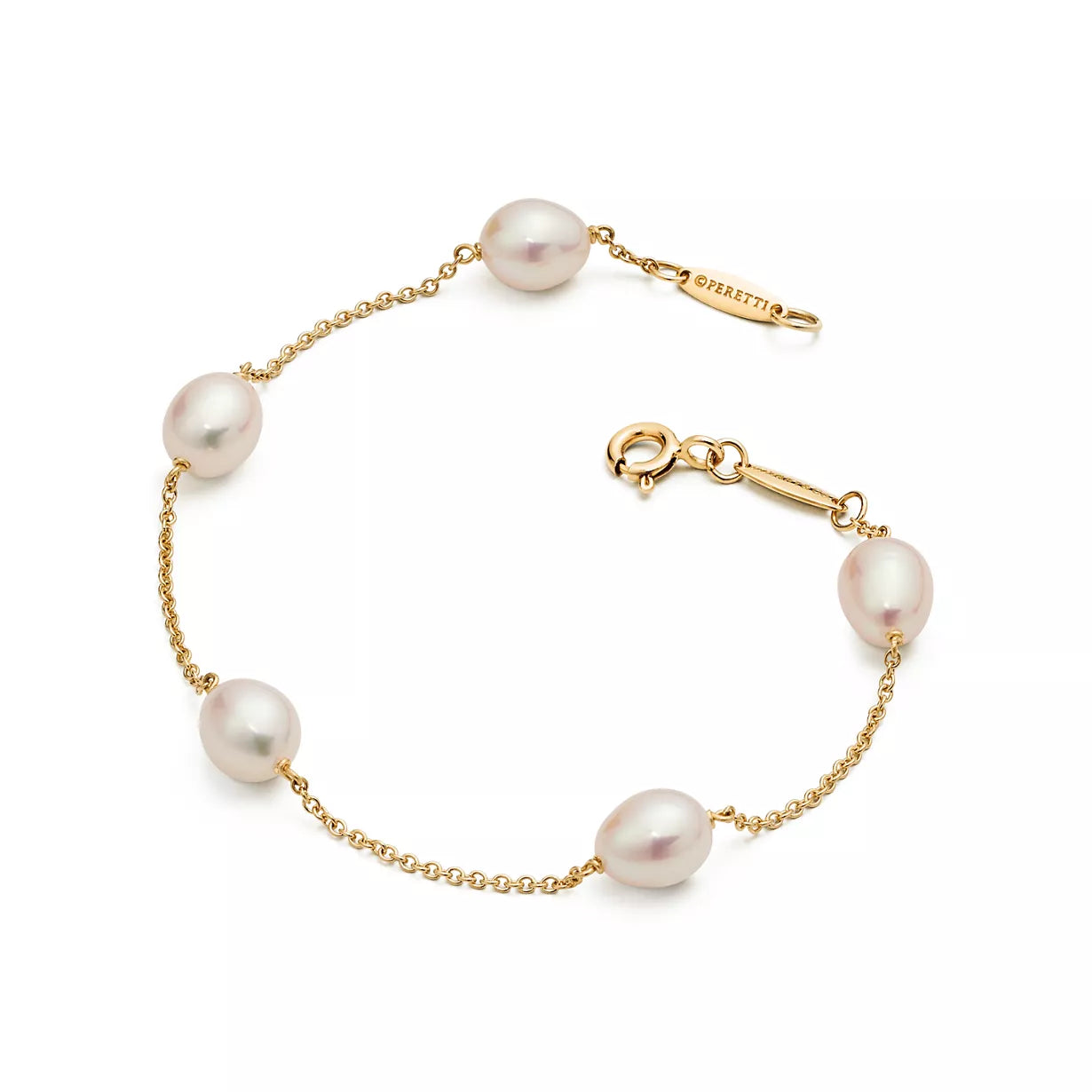 Elegant Gold Pearl Chain Bracelet