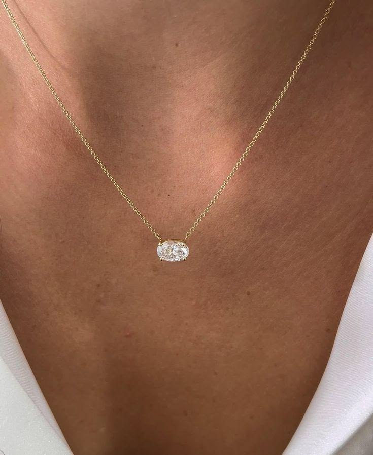 Necklace Solitaire Oval