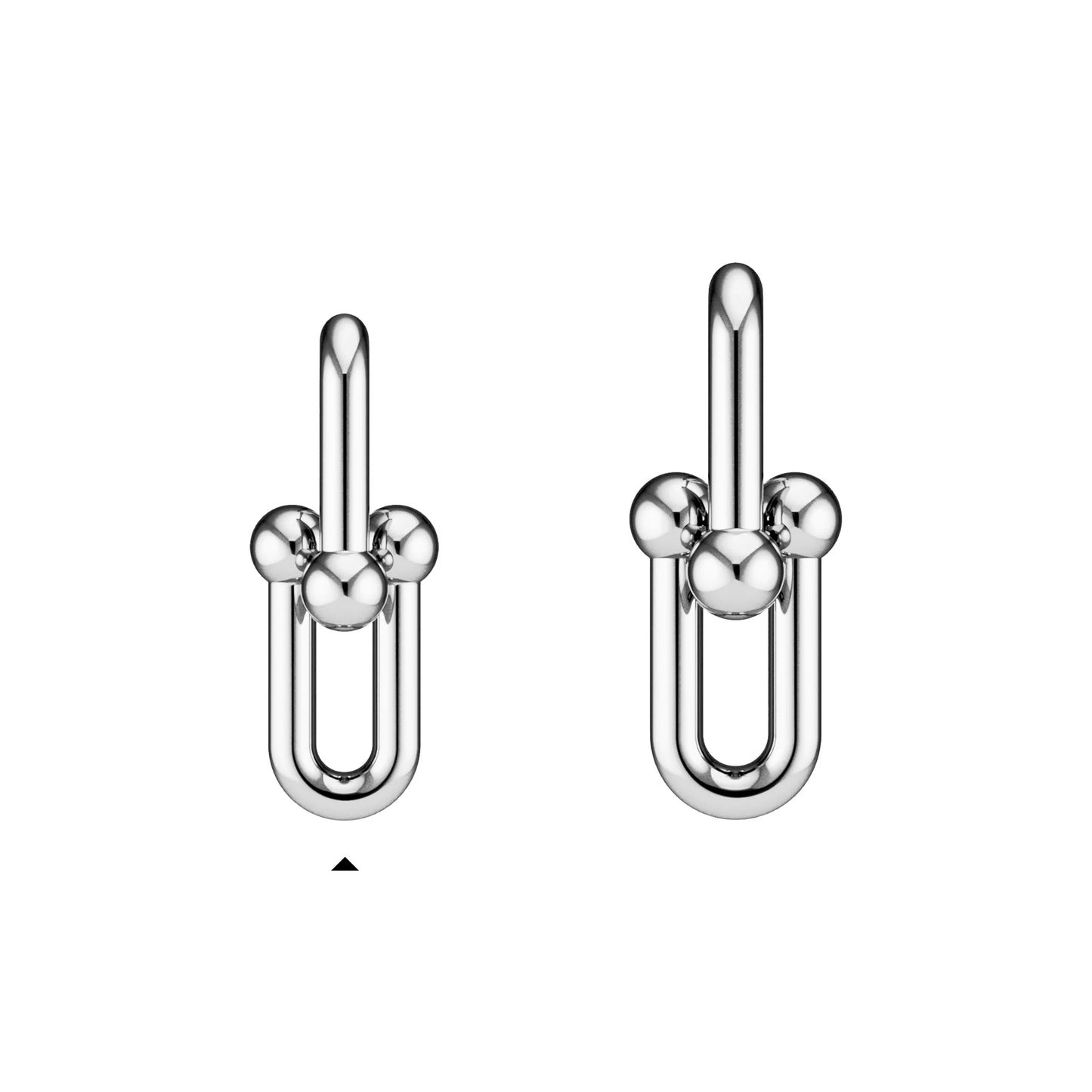 Moissanite Paperclip Drop Earrings – Thick 18K Gold Plated Luxury Design