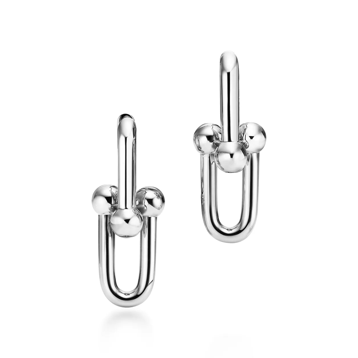 Moissanite Paperclip Drop Earrings – Thick 18K Gold Plated Luxury Design