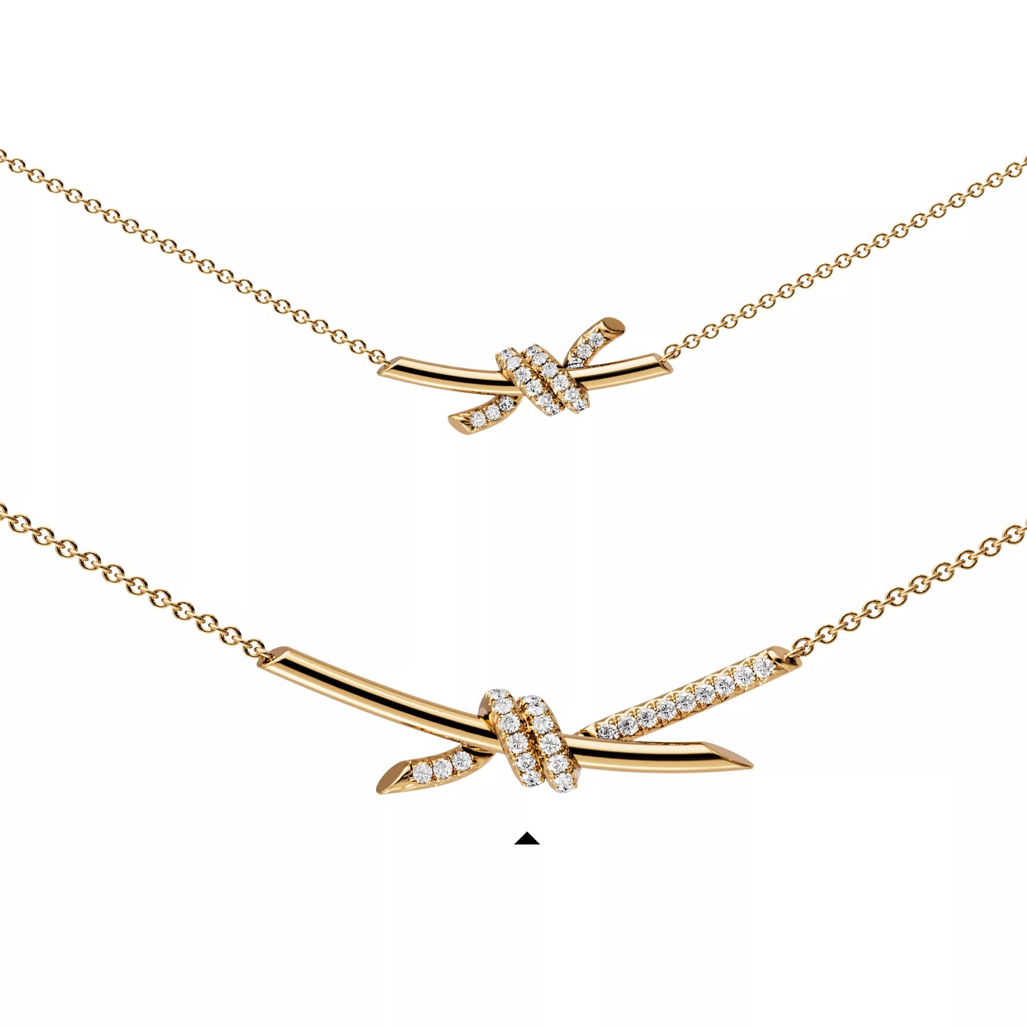 18K Gold Plated Knot Necklace – Thick Gold Layer Minimalist Chain for Women