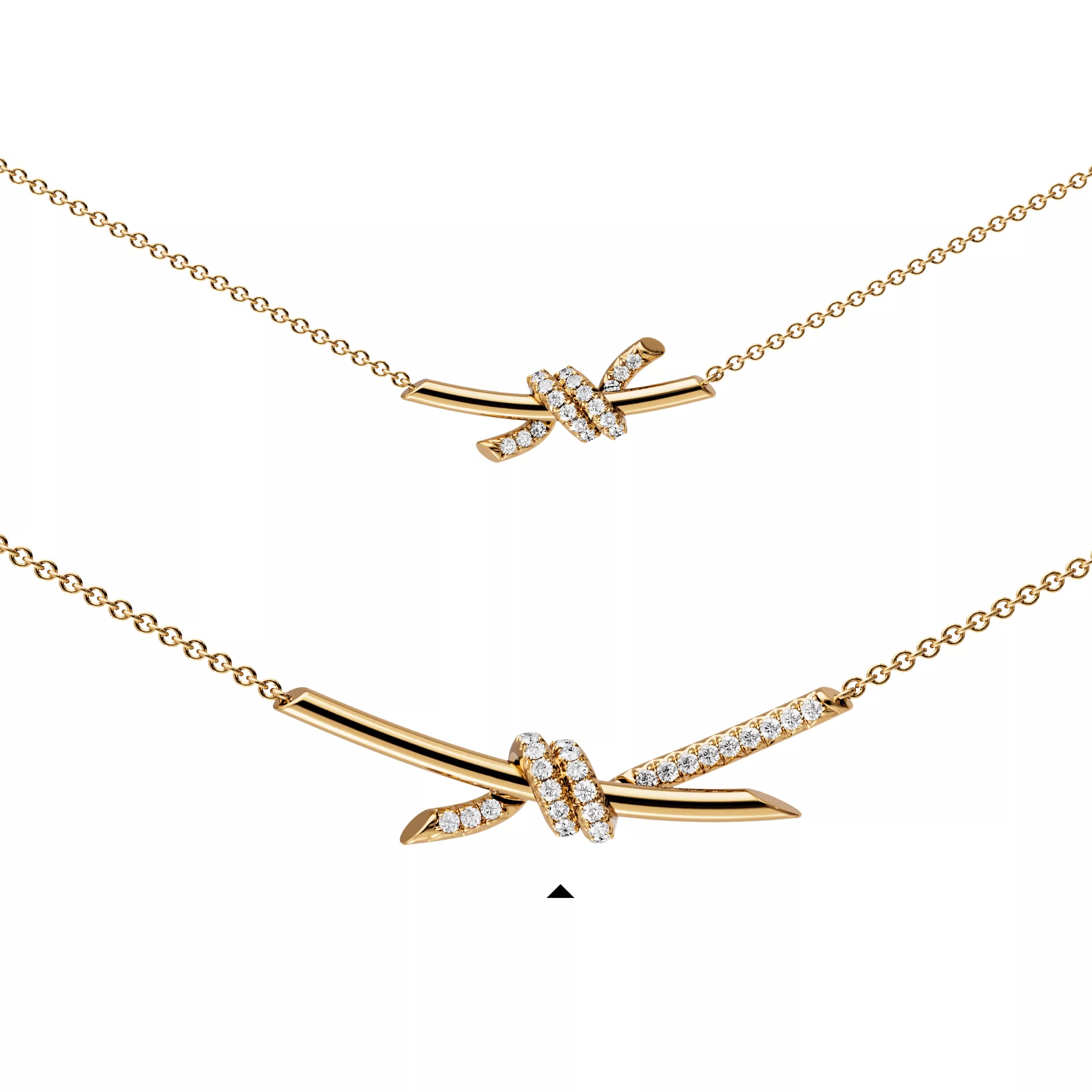 18K Gold Plated Knot Necklace – Thick Gold Layer Minimalist Chain for Women