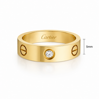Crystal Love Screw Band Ring