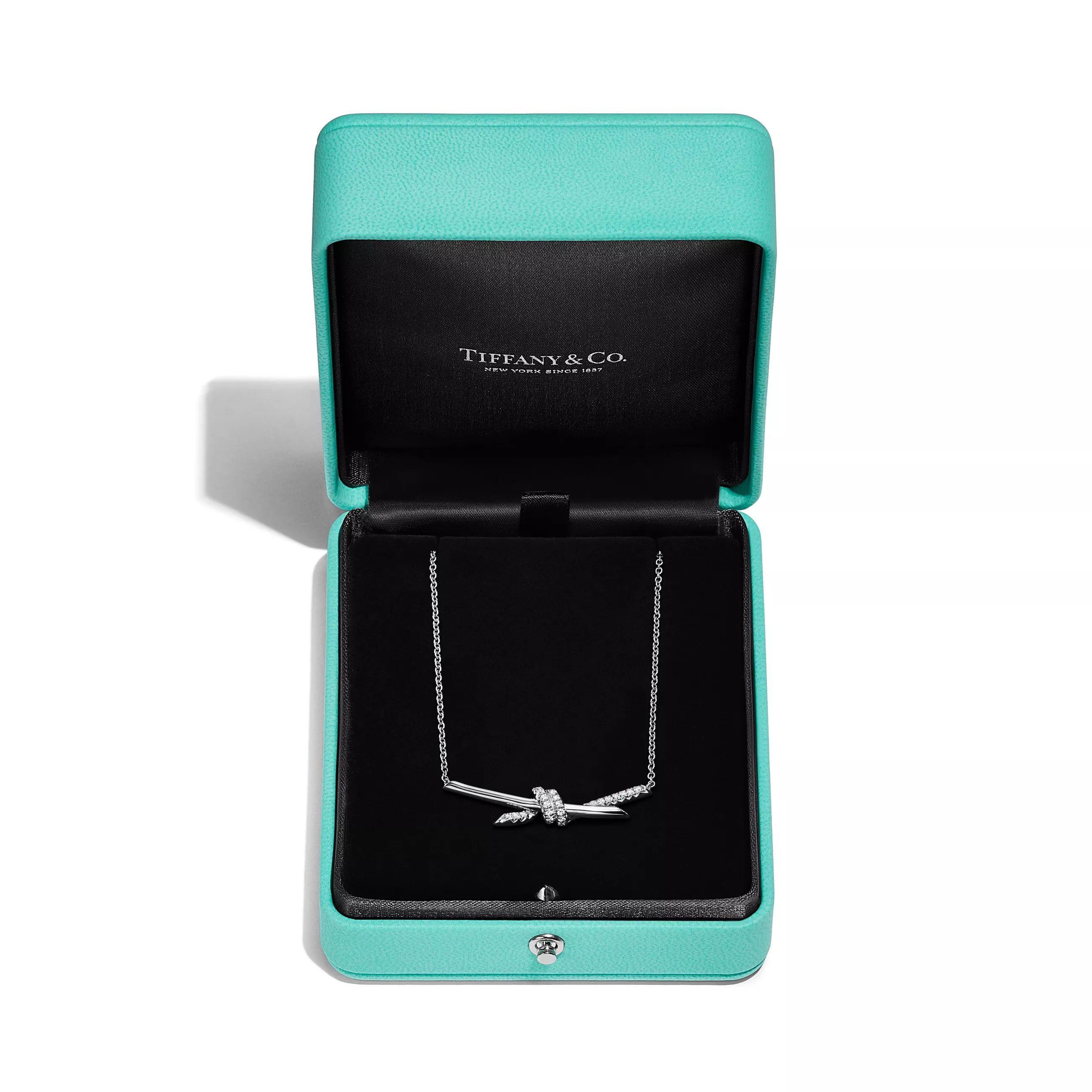 18K Gold Plated Knot Necklace – Thick Gold Layer Minimalist Chain for Women