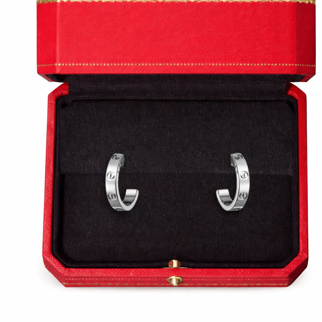 Classic Screw Love Hoop Earrings