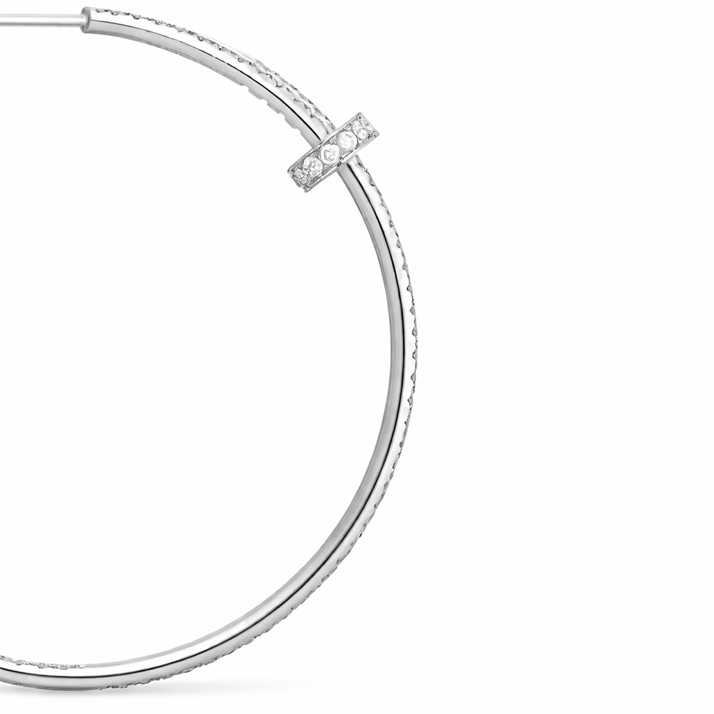 Diamond Nail Hoop Earrings