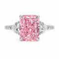 Blush Royale Radiant Pink Three-Stone Ring
