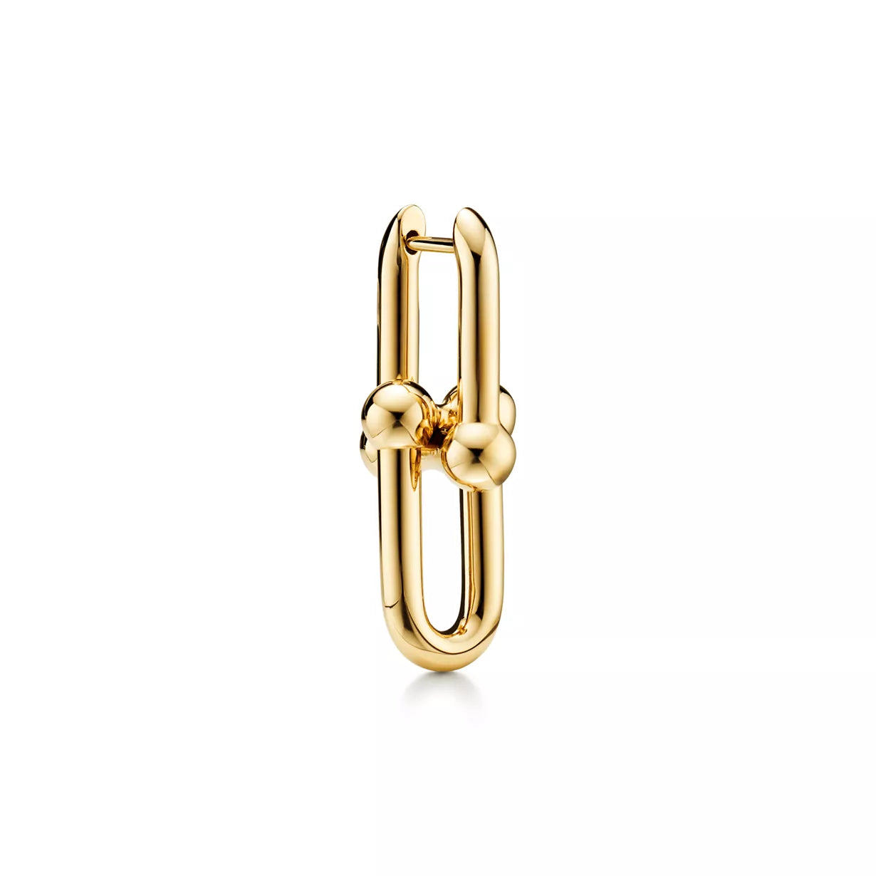 Modern Link Gold Drop Earrings