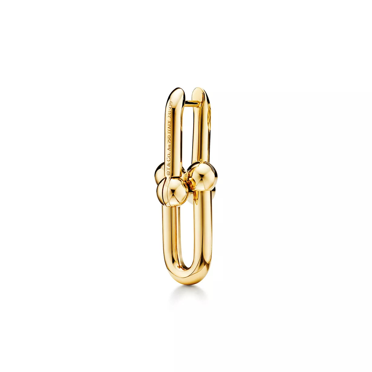 Modern Link Gold Drop Earrings