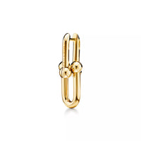 Modern Link Gold Drop Earrings