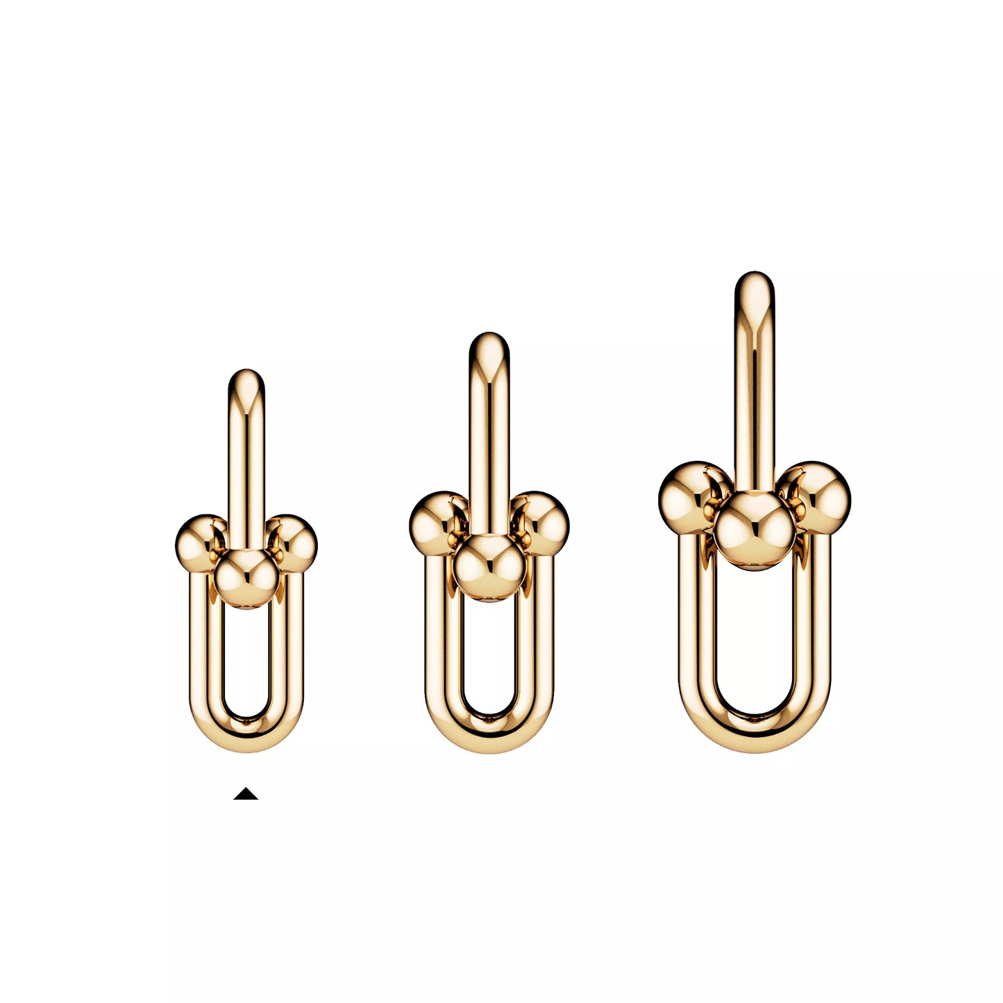 Moissanite Paperclip Drop Earrings – Thick 18K Gold Plated Luxury Design