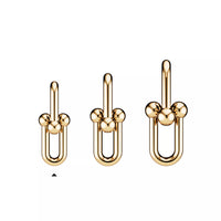 Moissanite Paperclip Drop Earrings – Thick 18K Gold Plated Luxury Design