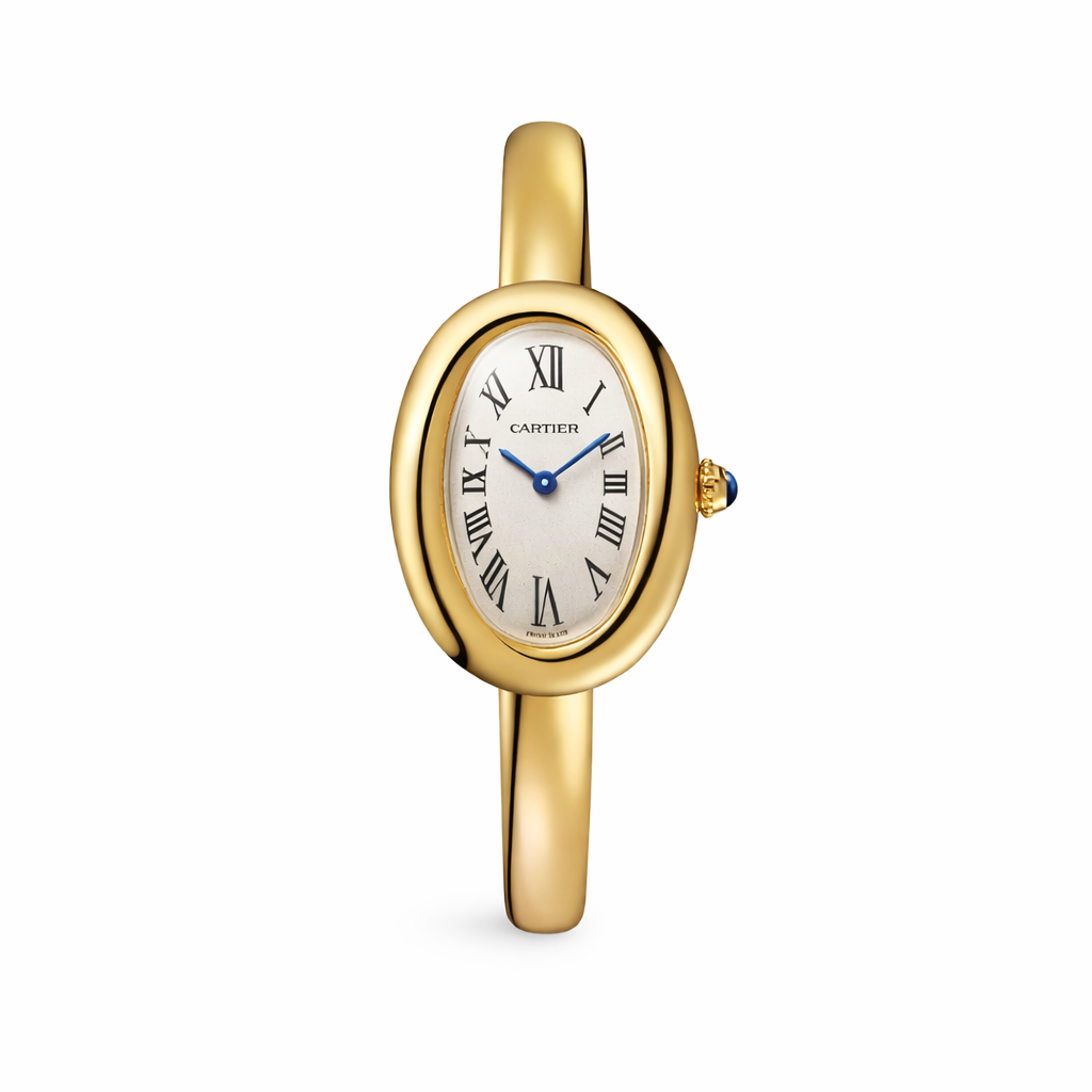 Elegant Oval Gold Bangle Watch – Luxury Paris Style