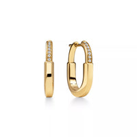 18K Thick Gold Plated Minimalist Hoop Earrings