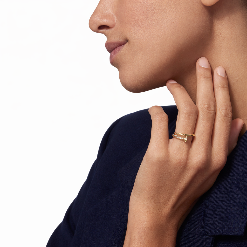 Minimal Nail Gold Ring