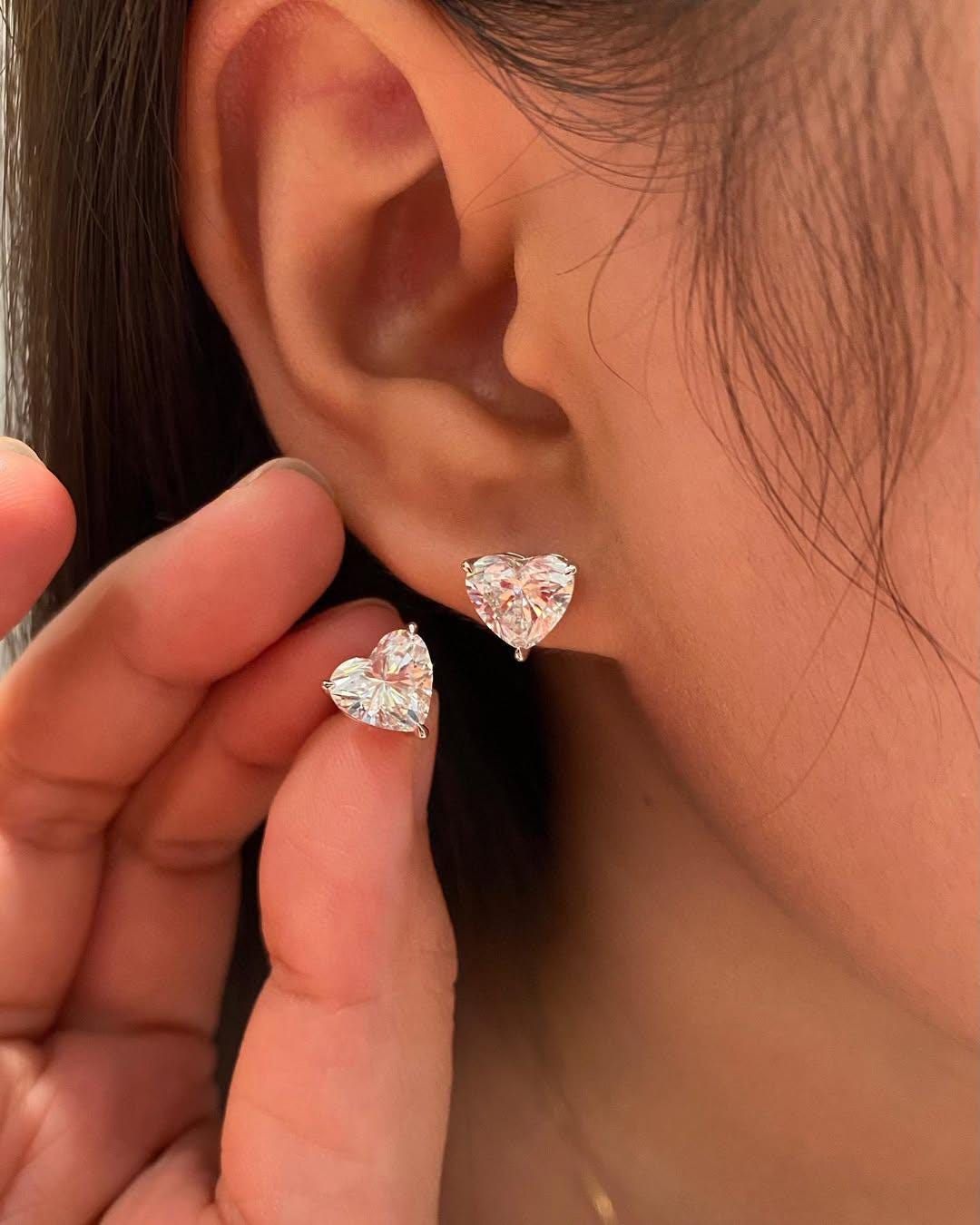 Moissanite Earrings Studs