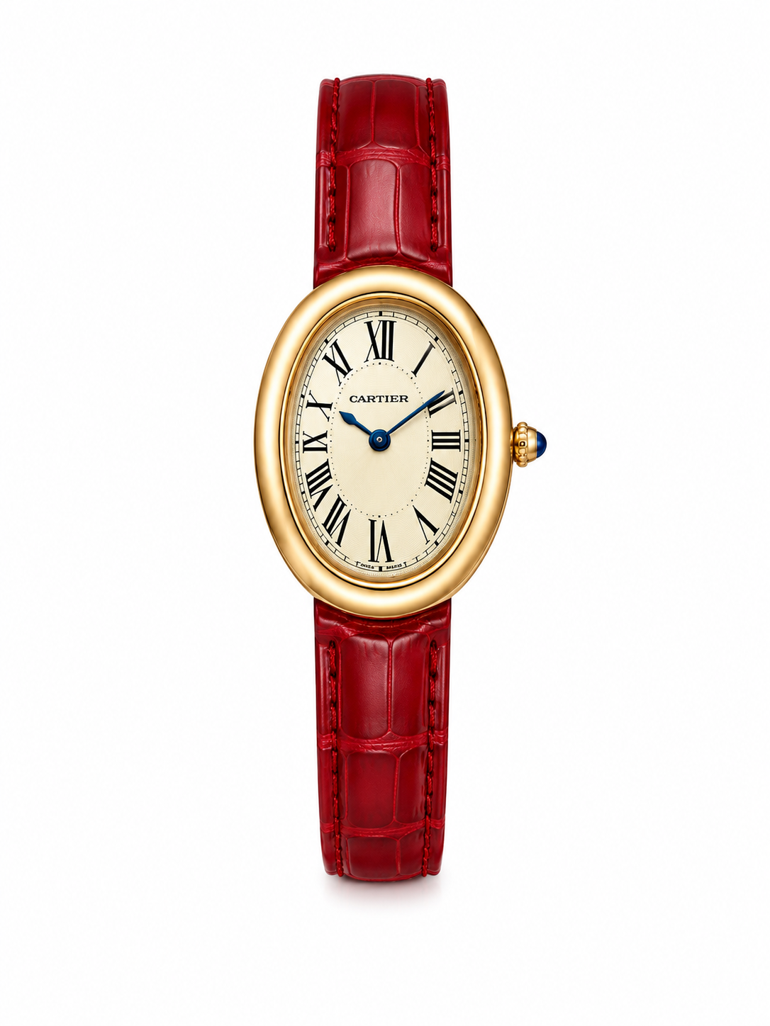 Oval Heritage Crocodile Leather Watch