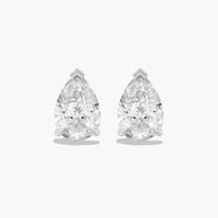 3 Prong Teardrop Stud Earring
