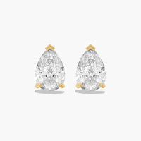 3 Prong Teardrop Stud Earring