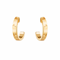 Classic Screw Love Hoop Earrings