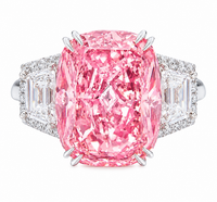 Royal Blush Pink Statement Ring – Luxury Diamond-Look Cocktail Ring